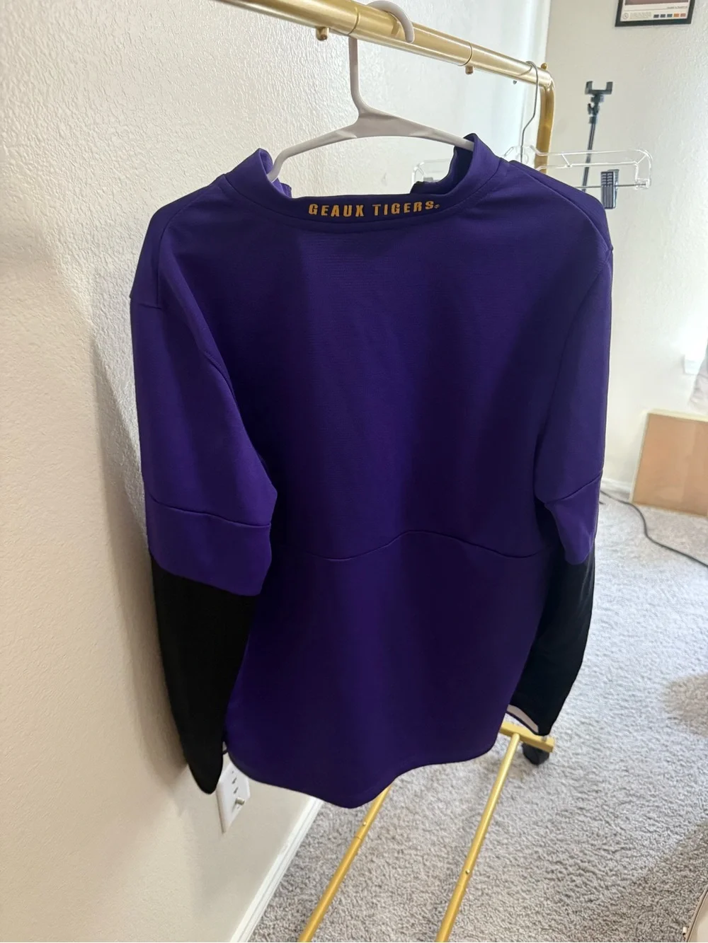 Nike Purple and Black LSU Dri-FIT Quarter Zip Pullover